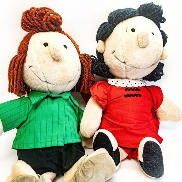 VTG Set Plush Peanuts Gang Lucy and Peppermint Patty 1980’s - Picture 2 of 13